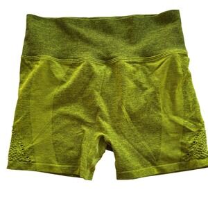 PINK ACTIVE Seamless High Waist Workout Shorts Lime Green Athletic Gym Size S